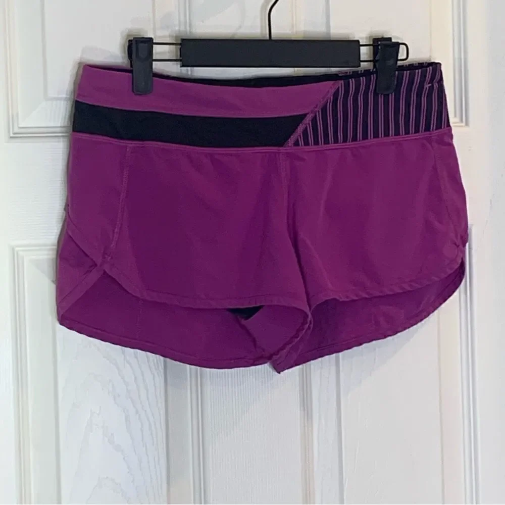 Lululemon Run Speed Short Size 6 Ultra Violet/Quill